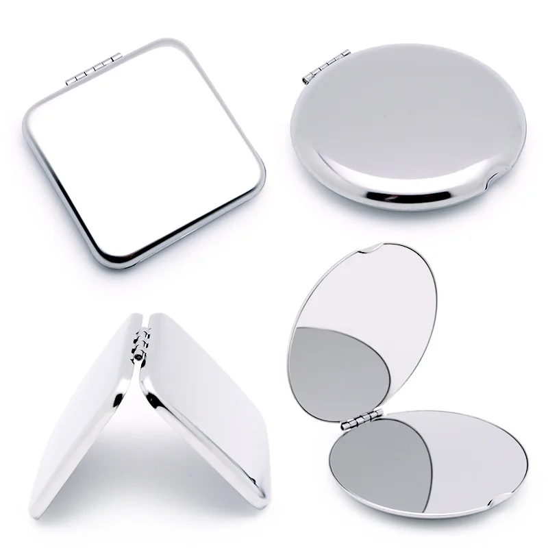High quality Stainless Steel Folding Cosmetic Makeup Wholesale Mirror de poche  Personalized Pocket Mirror