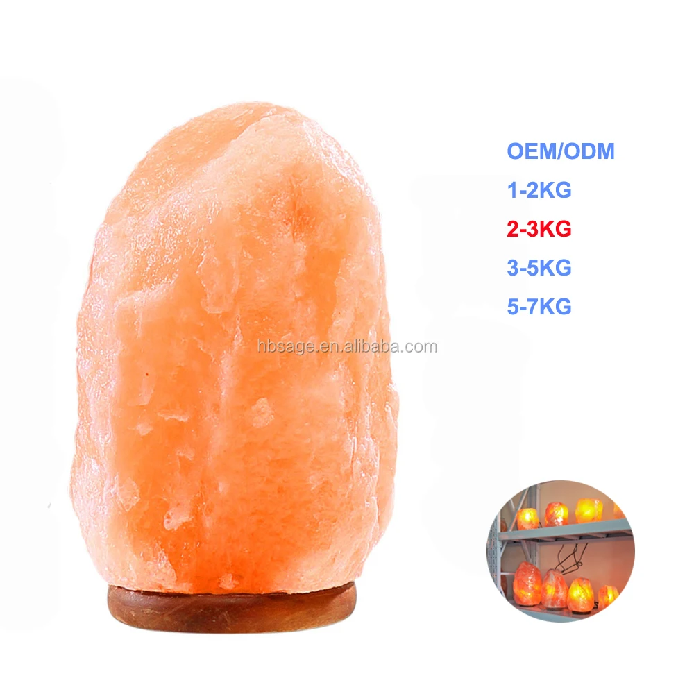 Himalayan Salt Lamp 2-3kg in Wholesale / Natural Crystal Salt Lamp in House Decoration Light