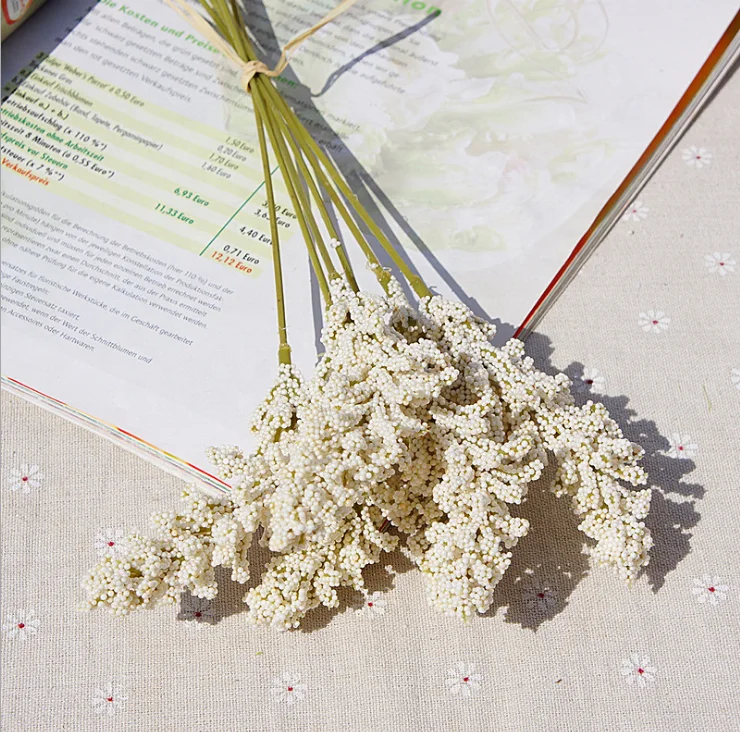 FC-R137 Wedding decoration real touch lifelike artificial vanilla spike flowers