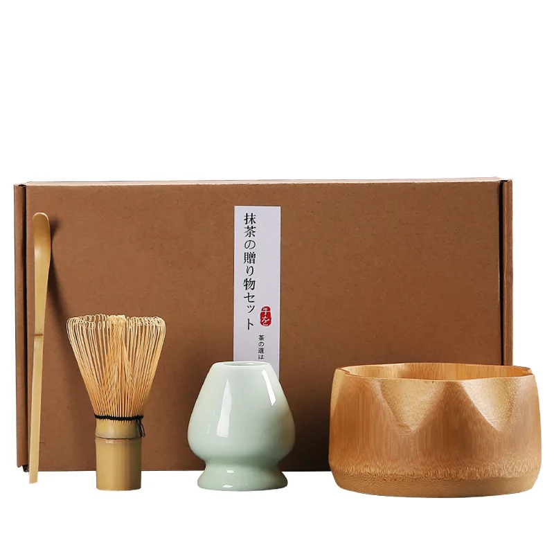 Factory directly sale wholesale natural Japanese style bamboo matcha whisk for matcha brush set