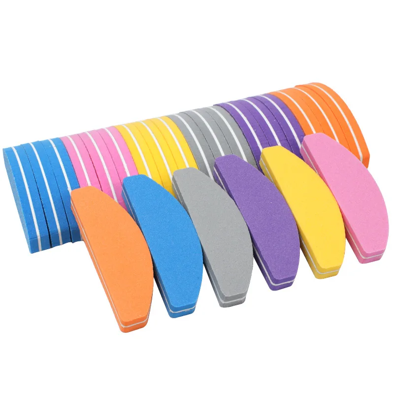 Professional 100/180/240 Custom Logo Printed Salon Polishing Nail Buffer Block Nail Tool Sponge Nail File