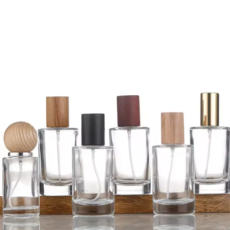 luxury 30ml 50ml blue Square Fancy Customize Color Empty Botella De Atomizer Glass Custom Perfume Bottle With Pump Spray