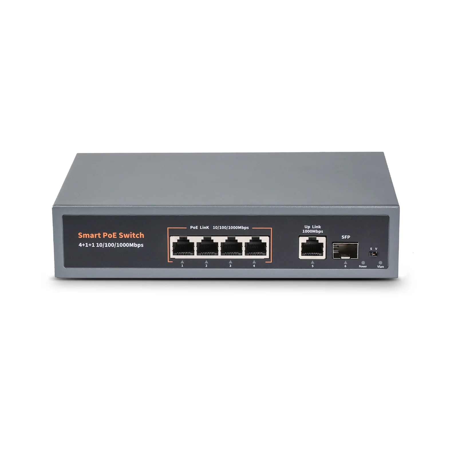 6-портовый 4-портовый коммутатор 1000 м PoE 4x10/1000 Мбит/с порт POE 1x10/1000 Порты восходящего канала