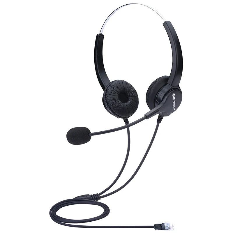
Dh635d dual ear noise reduction telephone rj09 crystal headset high definition and cost performance 
