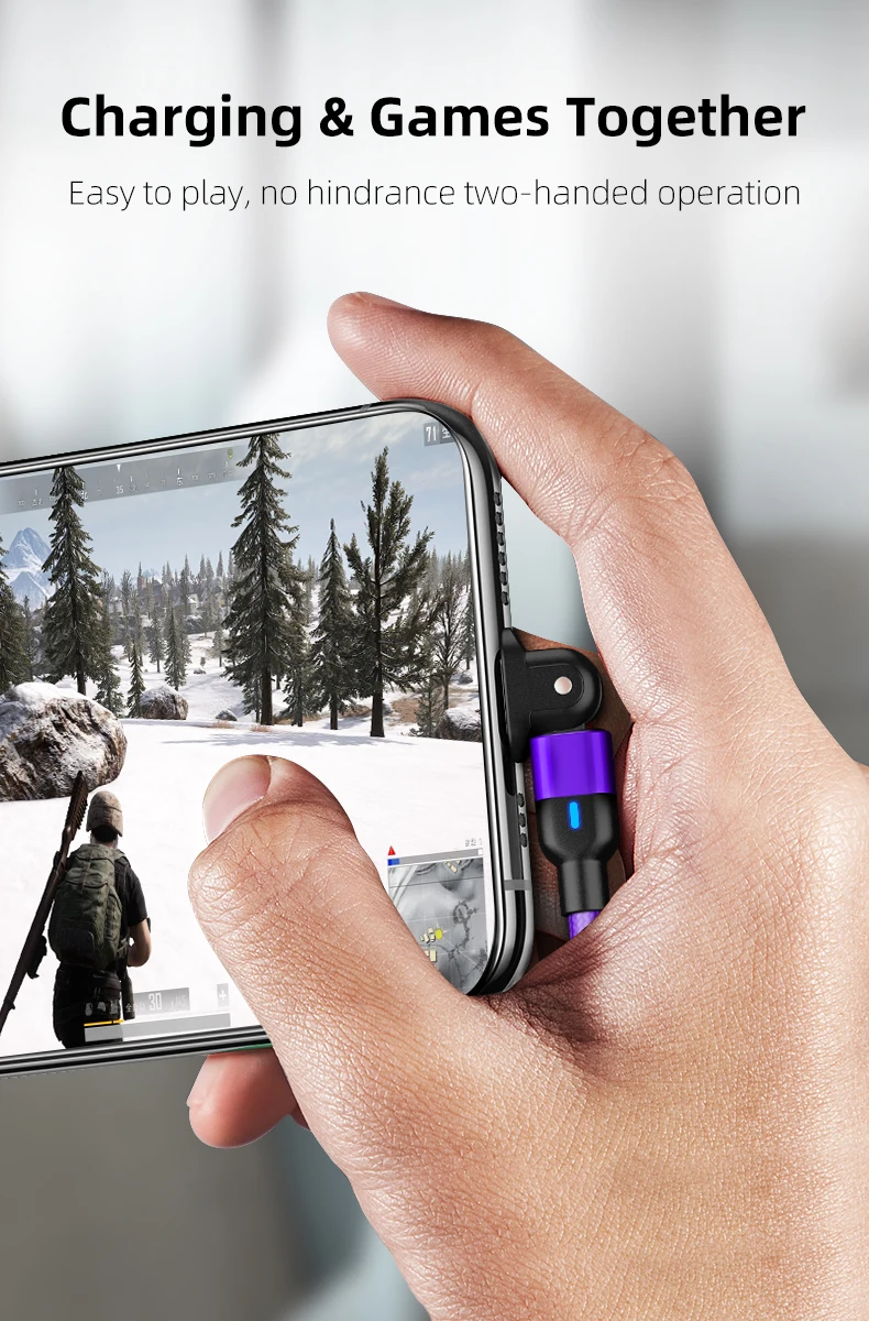 
3A Fast Charging Magnetic Data Transfer Cable magnetic type-c cable 180 bending usb c port with 3 heads 