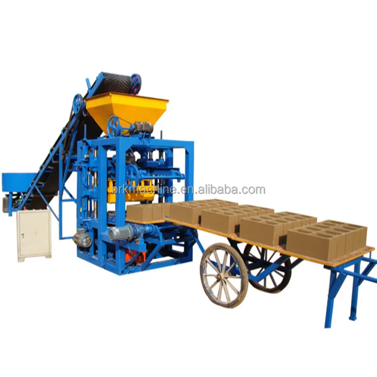 Semi Automatic Concrete Brick Production Plant QT4-24 Block Forming Machine Price in Jamaica