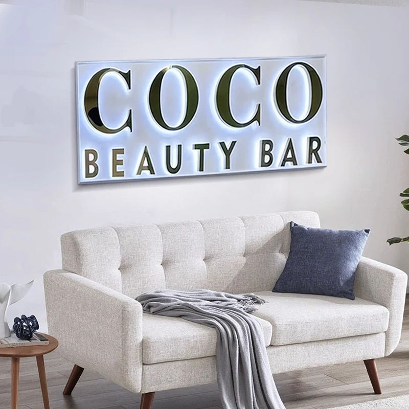 lighted luminous business sign and logo outdoor storefront custom channel signs for business 3d led sign board outdoor