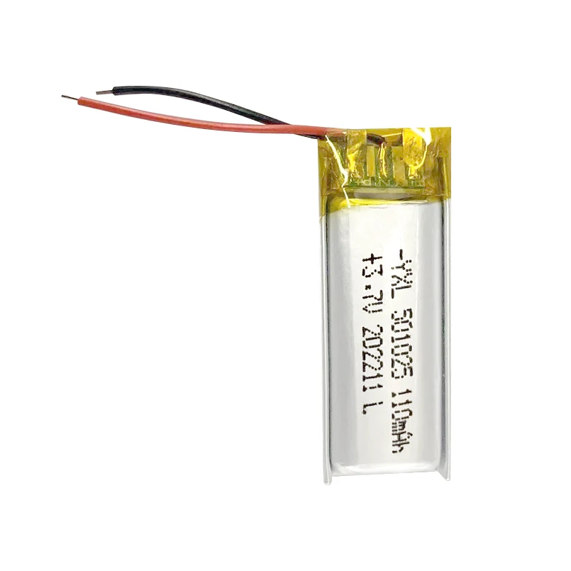 lion battery Booked 501025 polymer soft pack lithium ion battery 110 Mah 3.7V neck headset special small battery