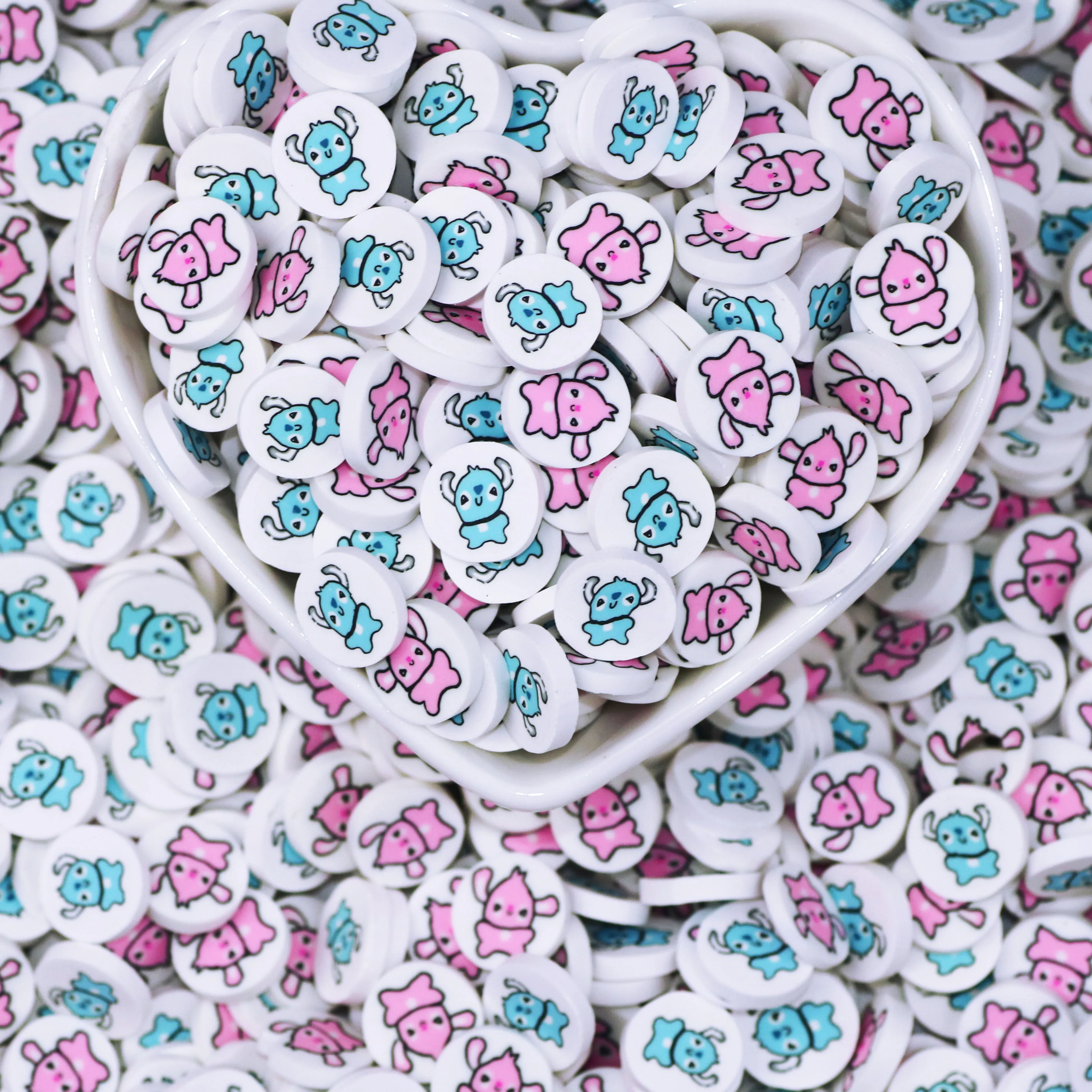 100G Cartoon Character Red Spider Spider Web Mix Polymer Clay Sprinkles Slices For Slime Filler DIY Clay Craft Nail Art