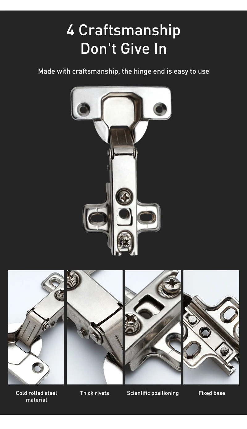 Furniture Hardware Cabinet Hinge 32mm Cup Cabinet Hydraulic Hinge Full Coverage Soft Closing Hinge