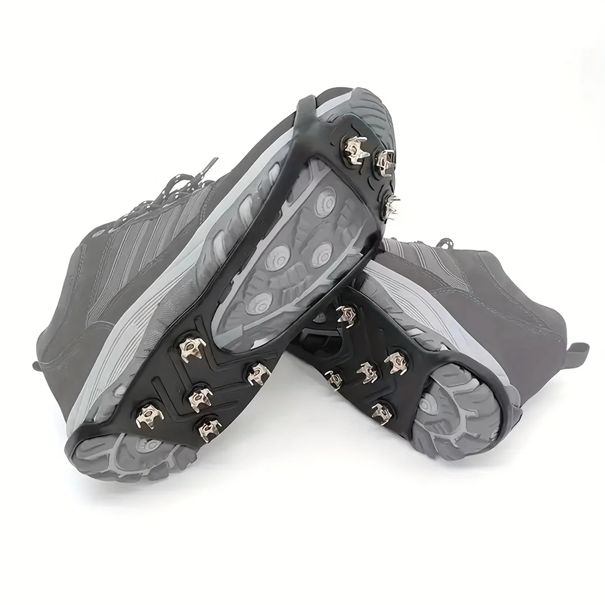 Walk Traction Cleats 360 Degree Grip Snow Ice Multi-terrain Surfaces Elastic Outer Band Easy Off Heel Ice Cleat Walking Running