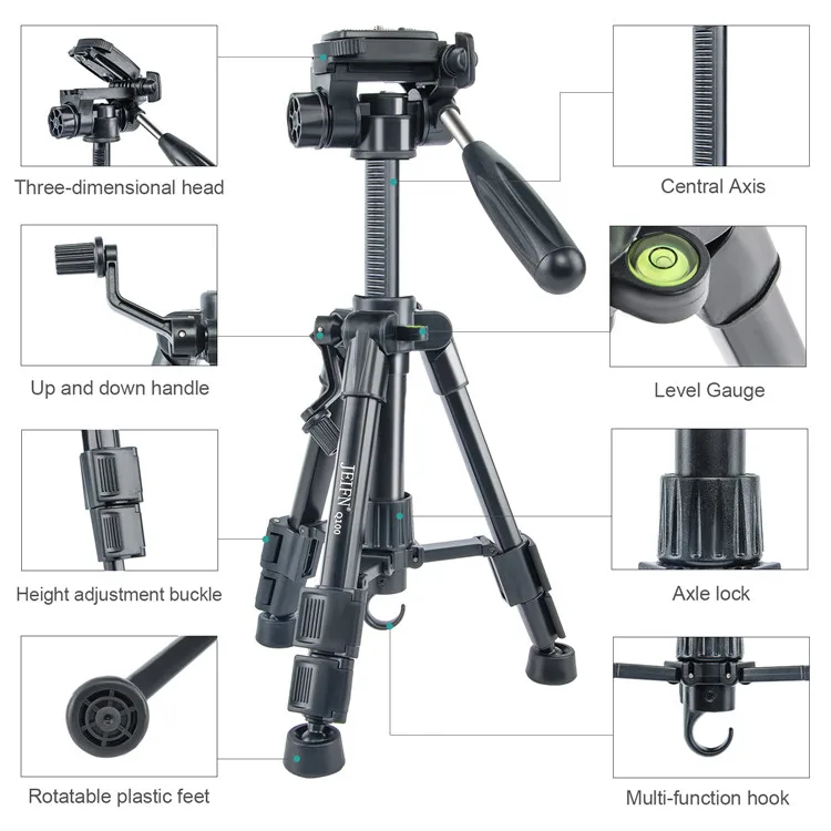 Aluminum Stable Tabletop Desktop Panoramic Mini Camera Tripod for Digital SLR