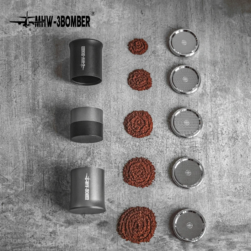 MHW-3BOMBER Fine Mesh Coffee Sieve Strainer 5 Pieces Set Espresso Sifter Food Strainers Professional Home Barista Accessories