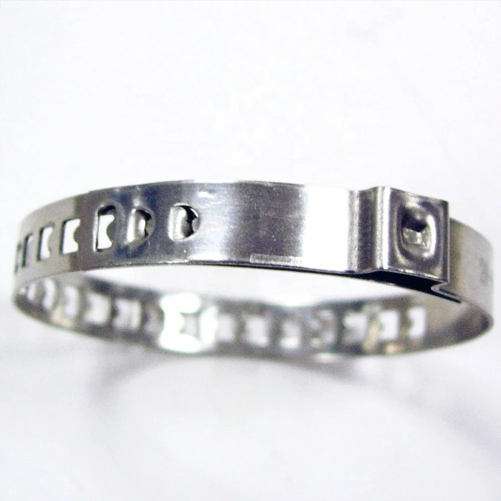 
Adjustable single ear stepless hose clamp with 5mm / 7mm bandwidth 