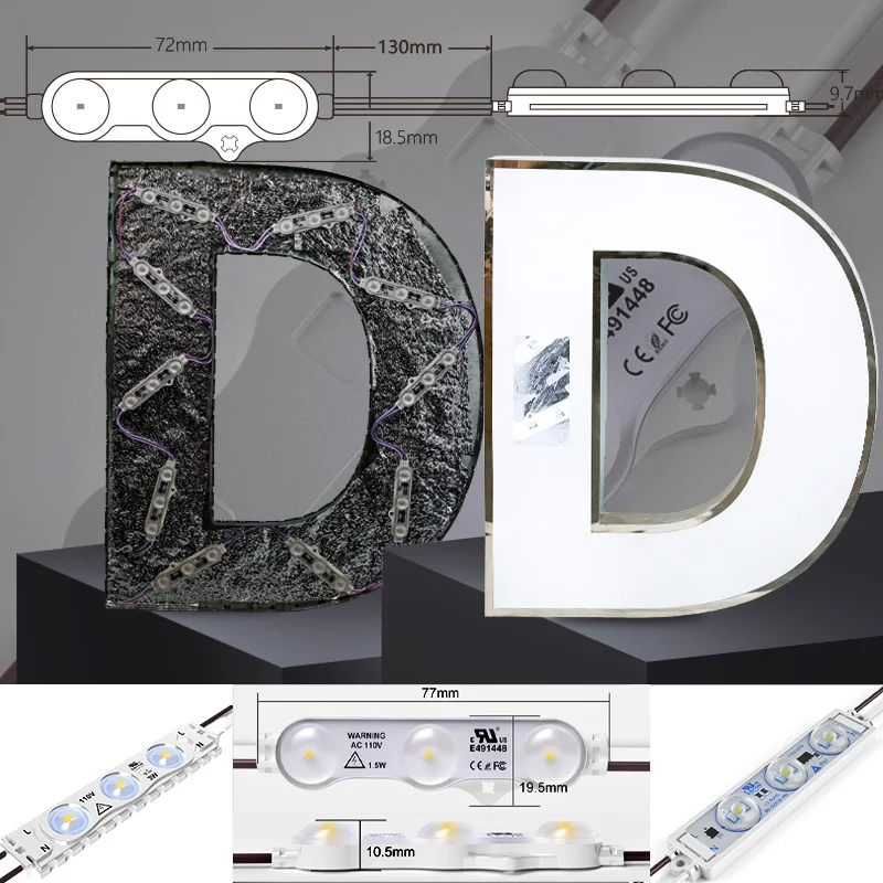 High voltage smd no power supply sign waterproof ac 220v led module 220V LED Module With Injection Technology