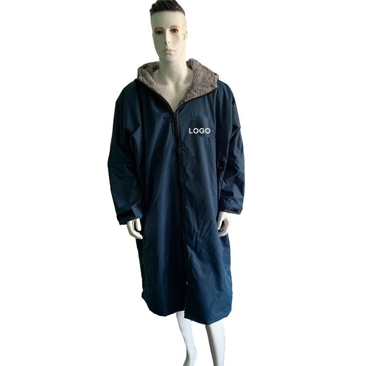 windproof wild swim parka robe sports event waterproof Parka robe jacket adult warm parka