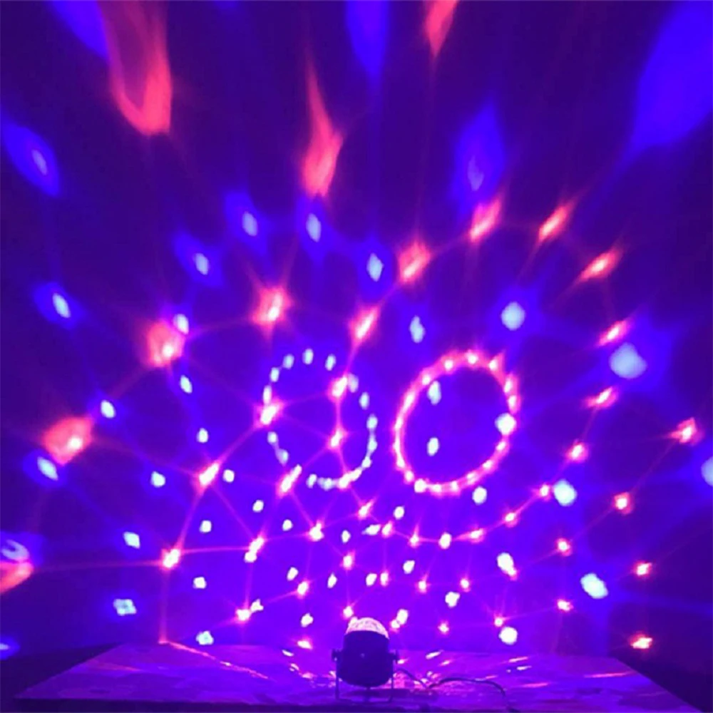 USB Crystal Magic ball light voice control rotary  car stage light KTV bar atmosphere light