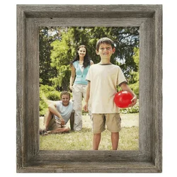 Shabby chic design gray-toned barnwood 11x14 wall mountable home decor hot sale custom frames photo wooden wall