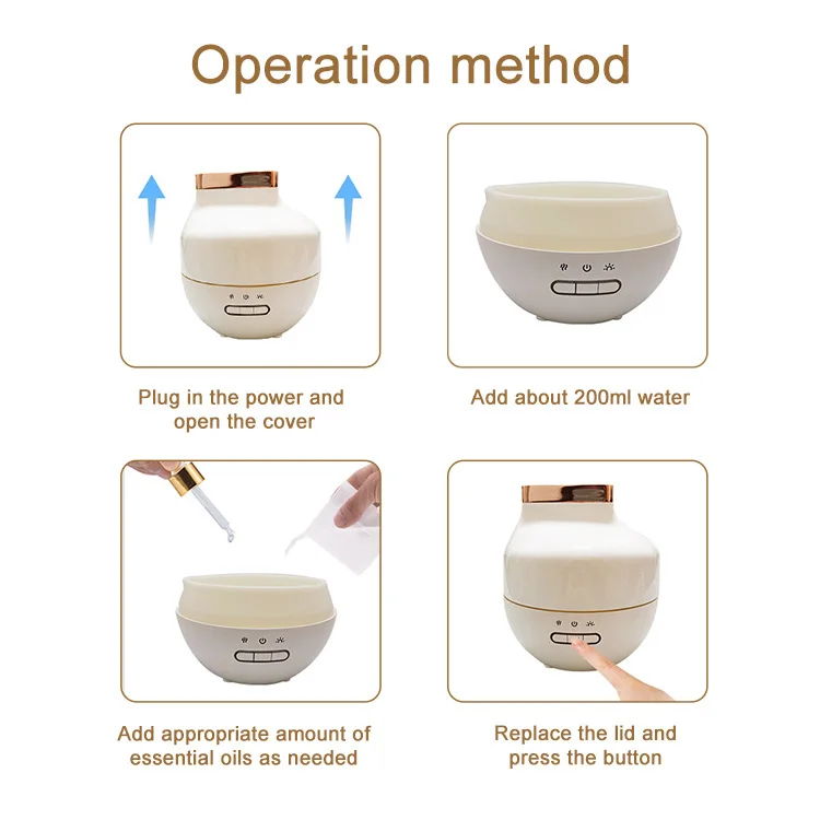 
Hot Selling Ultrasonic 500ml Oil aroma diffuser,electric Aromatherapy Purifier Essential Oil Wood Aromatic 7 Led Color 