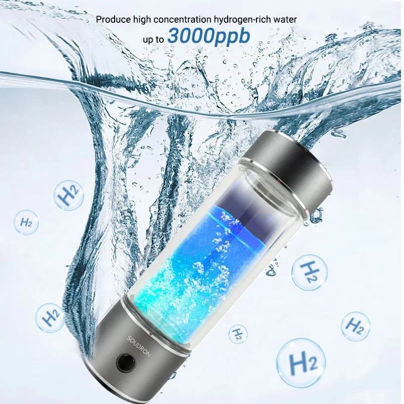 SOUDRON 3000ppb + WholeSale Portable Health Boosting Hydrongen Water Bottele Ionizer Generator