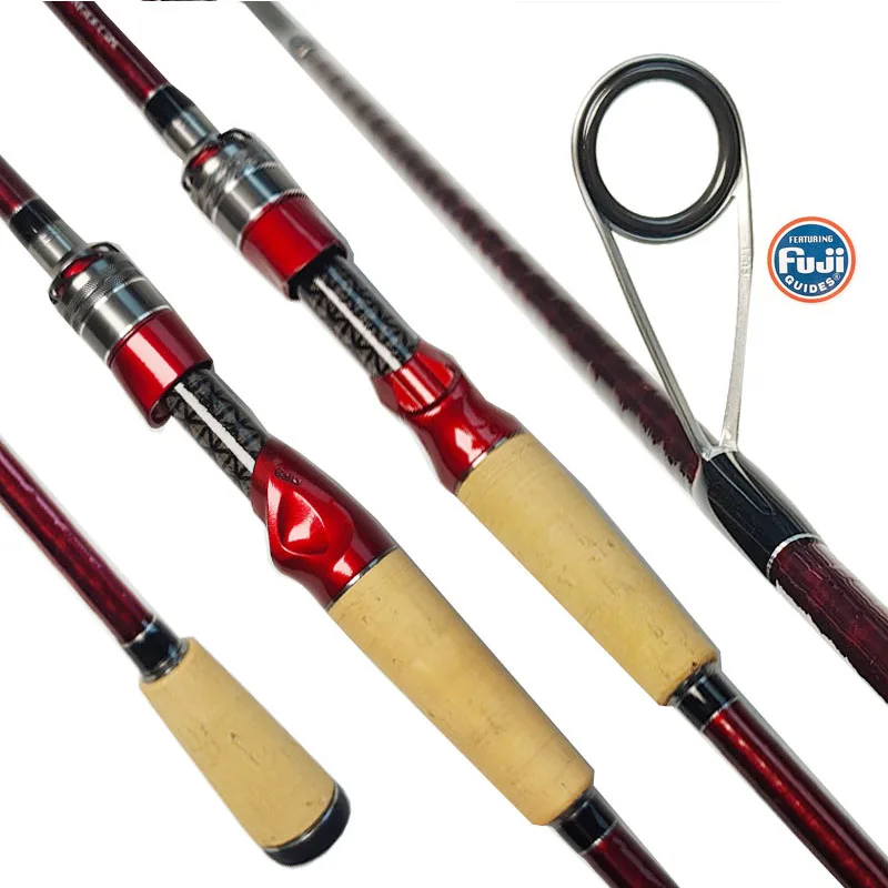 Alpha Manufacturer 1.8m 2.1m  2.4m FUJI SIC Guide 24T Carbon Spinning Squid  Solid CastingFishing Rod