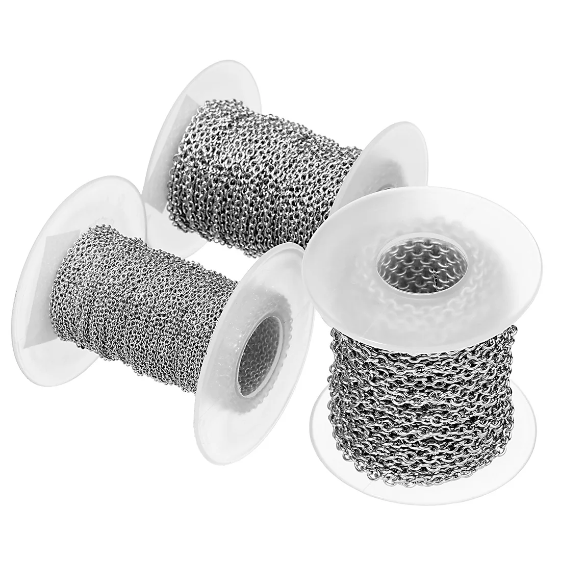 2021 New Diy Stainless Steel O Shaped Multi Size Linked Chain In Roll 10 Yard For Jewelry Accessories Necklace Making Chain Gold