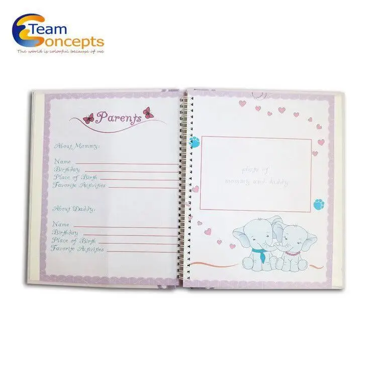 Modern Baby Memory Book and Photo Album for New Parents