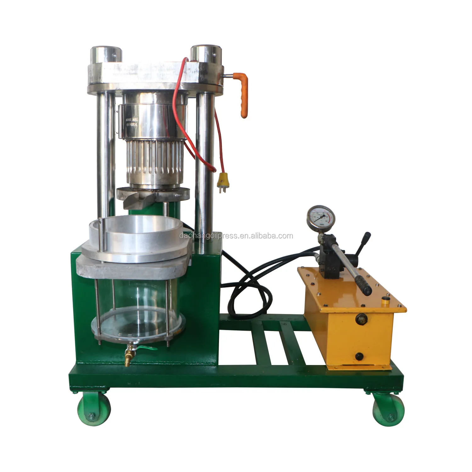 Hydraulic manual small sunflower seed oil cold press extraction machine