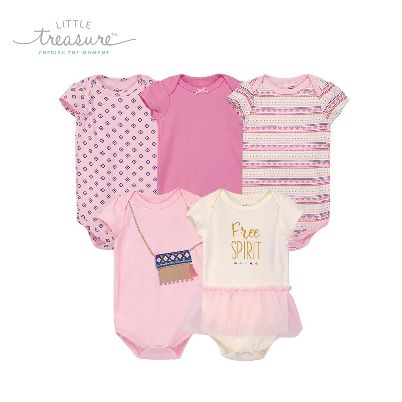 
Little Treasure High Quality Newborn Baby Romper Cotton Baby Bodysuit for Boys 