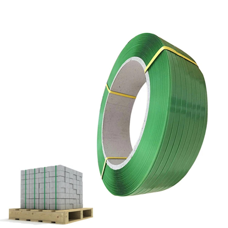 Factory Supply Green PET Strap Polyethylene Strapping Band for Block Industries Packaging