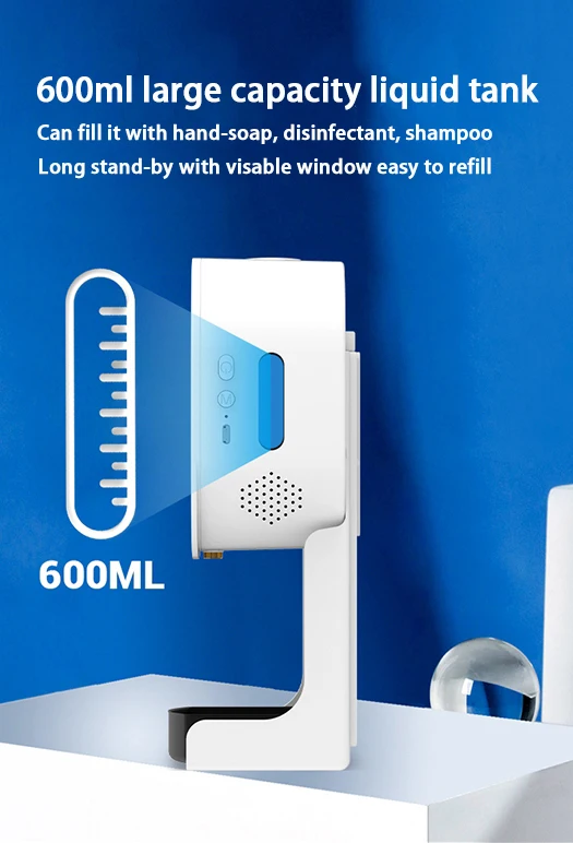 2022 New Design Temperature Instruments Measurements Automatic Multifunction Check Device Liquid Auto Soap Dispenser