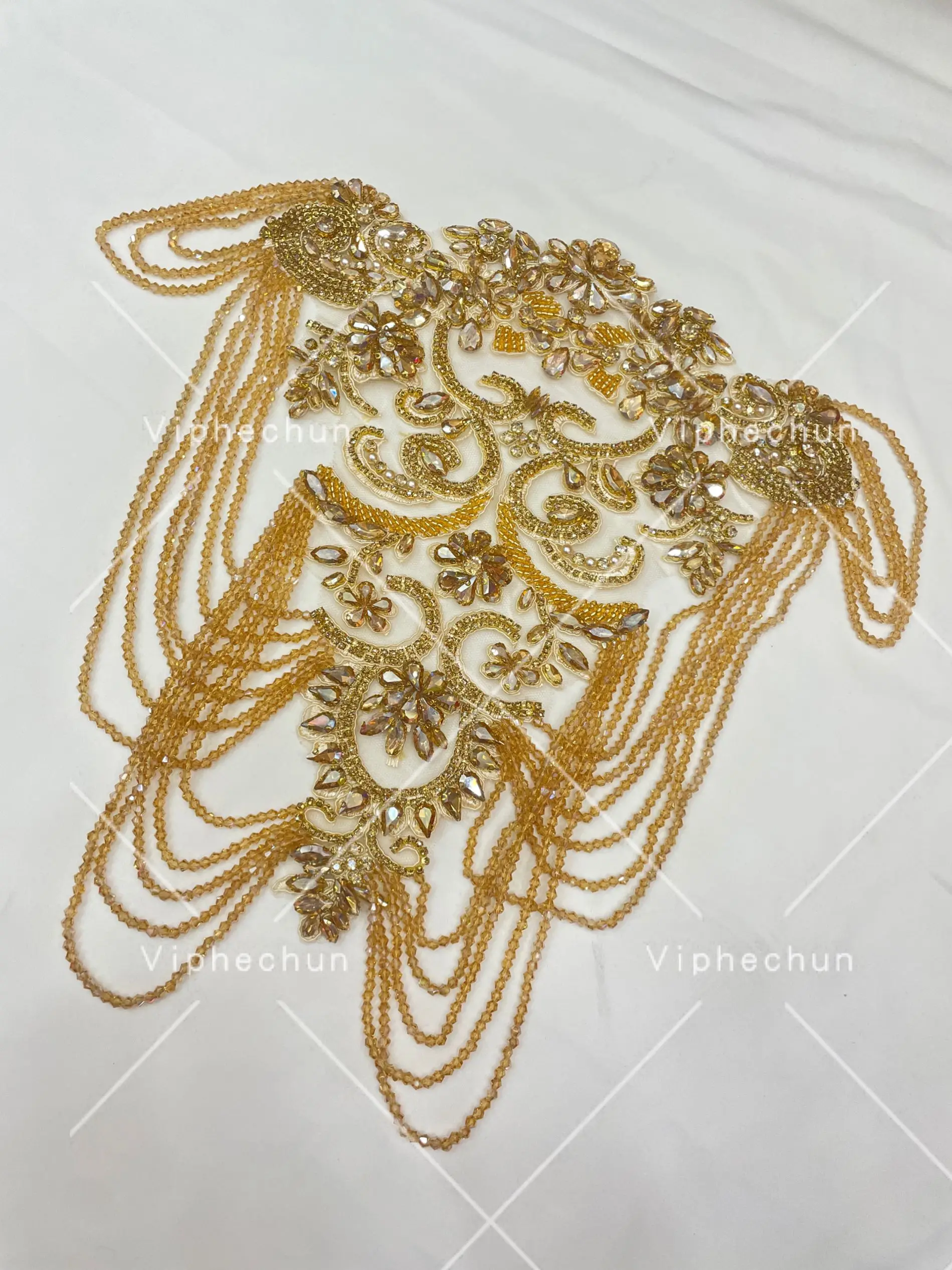 costume jewelry iron on rhinestone trimming gem applique for craft