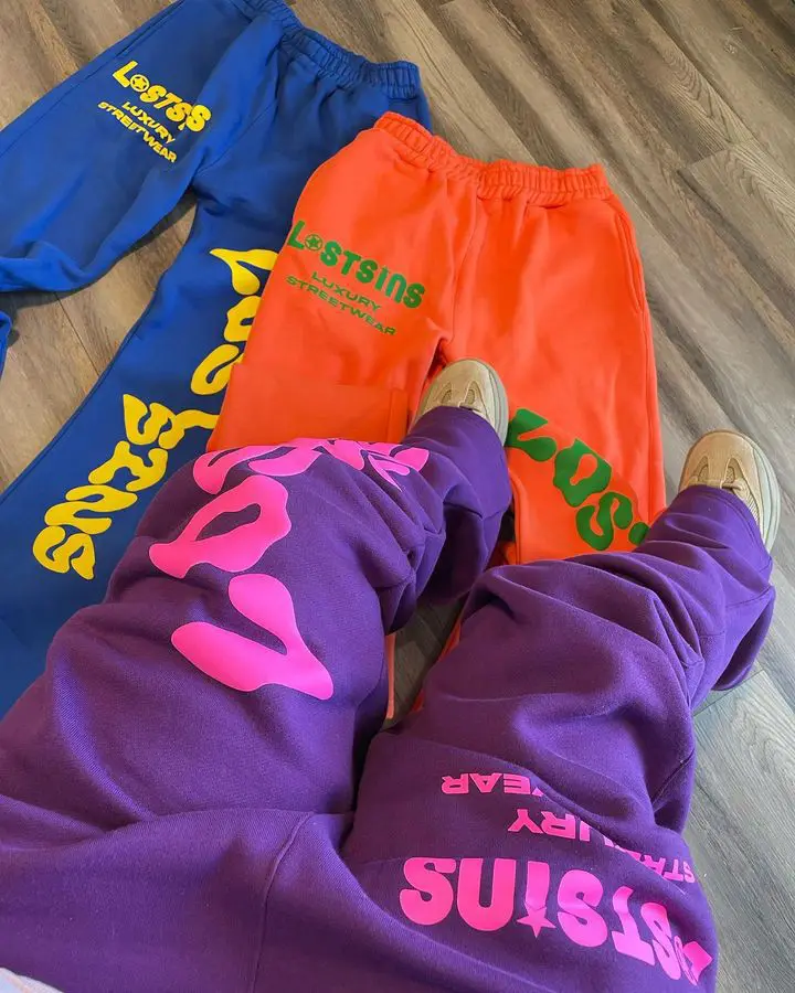 Winter Cotton 3D Puff Print Flared Mens Jogging Xxxxl Men Long Pants Factory Wholesale Mens Cargo Sweat Pants