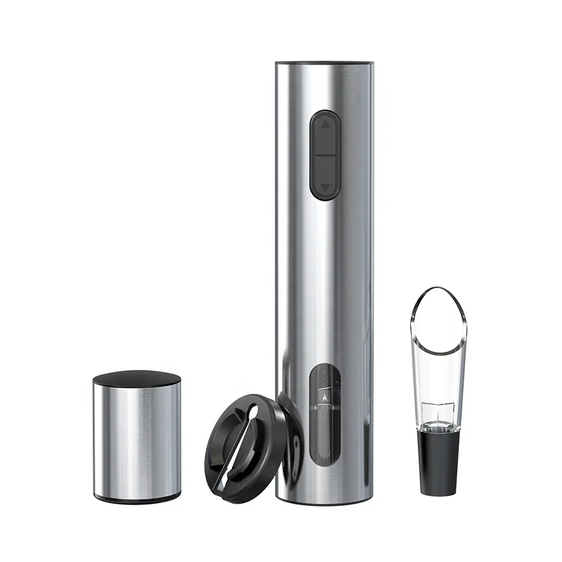 Amazon hot selling 4 in 1 electric wine opener gift set wine decanter set for  wine opening, pouring and preserving