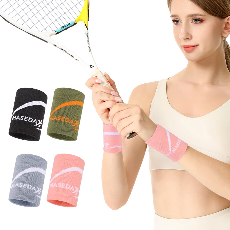 6111#Sports Wrist Brace Quickly Absorbs Perspiration Wrist Sweatbands Athletic Sports Cotton Sports Wristbands for Men and Women