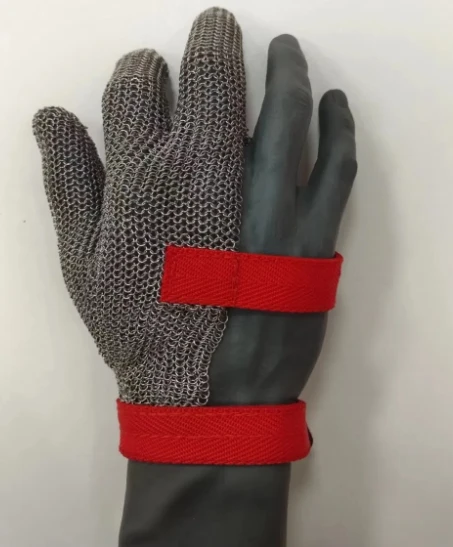 Meat Cutting Chainmail Metal Wire Mesh Butcher Gloves Cut Resistant Stainless Steel Gloves for Cutting