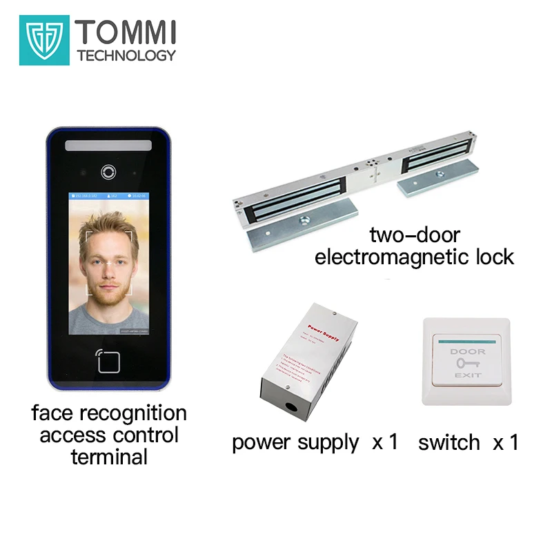 TOMMI Wholesale 280kg double magnetic lock electric magnetic two door lock electromagnet lock access control kit