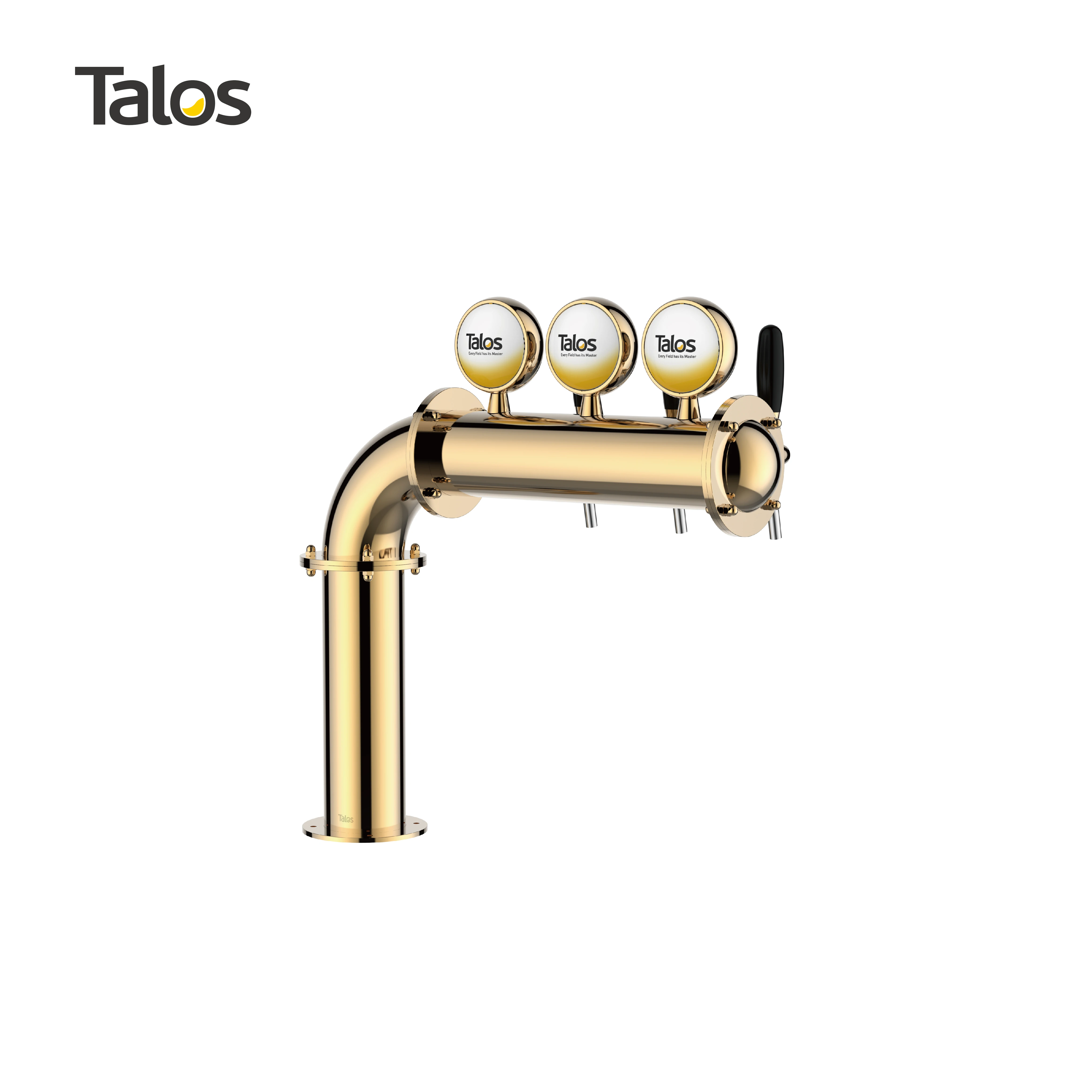 TALOS L Tower Stainless Steel 3 Tap Tower 85mm Beer Dispensing Equipment Draft Beer Tower (PVD)