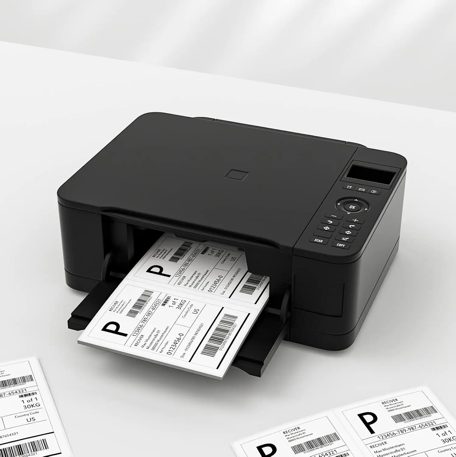 2 4 8 Up Die-cutting Thermal Packaging Film Label sheets 80 A4 printer letter size Die Cut Waterproof Printing Bar code Sticker