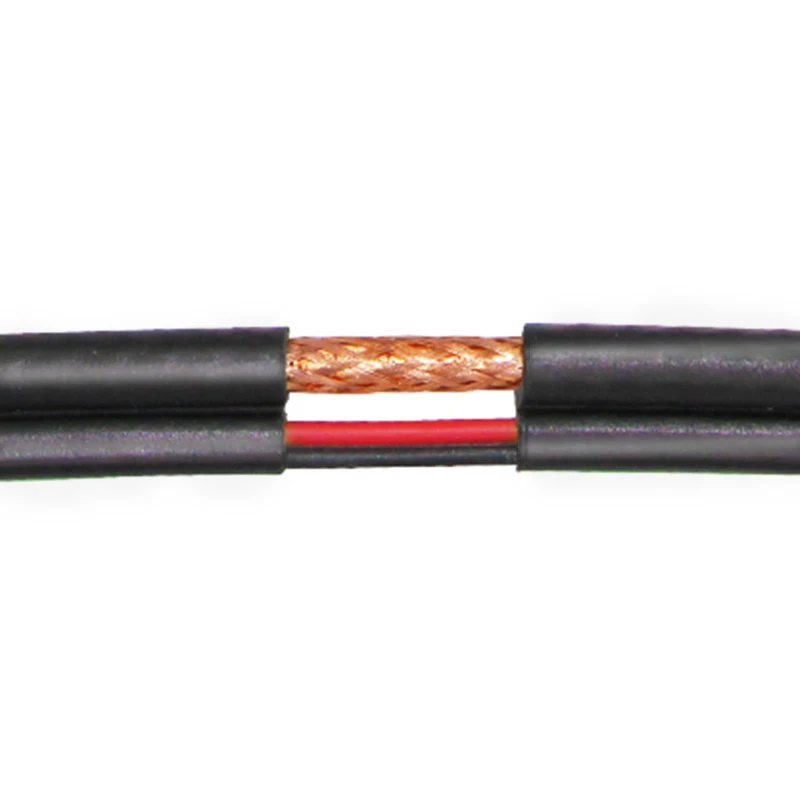 Customization rg6 rg59 coaxial cable with power combine 18awg  75 Ohm 75-5 shield cctv coaxial cable rg6