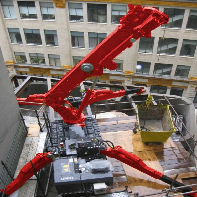8t Knuckle Boom Mini Unic Telescopic Crawler Lifting Crane 8 Ton Spider Crane 17M Lift Height Mobile Crane Lifting Equipment