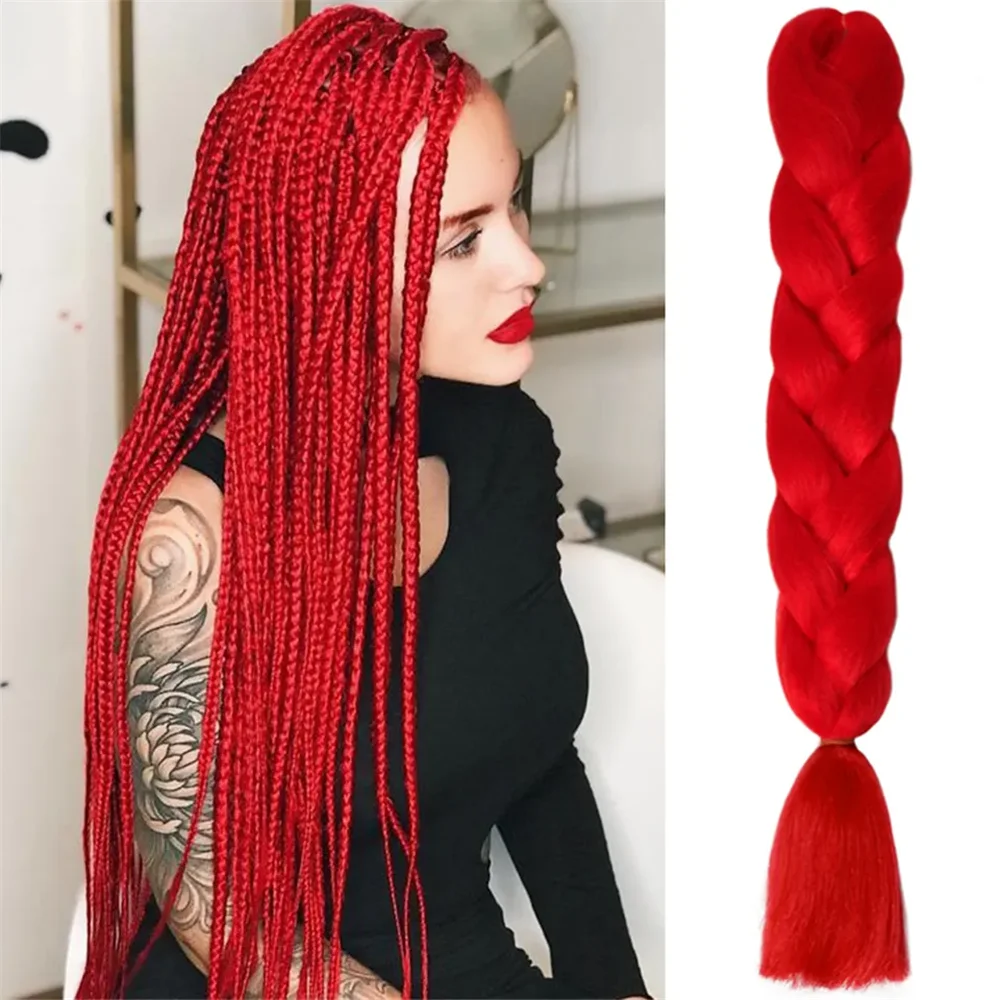 Ainizi Hot Sale Synthetic Hair Extensions Jumbo Solid Color African Crochet Braiding Hairs