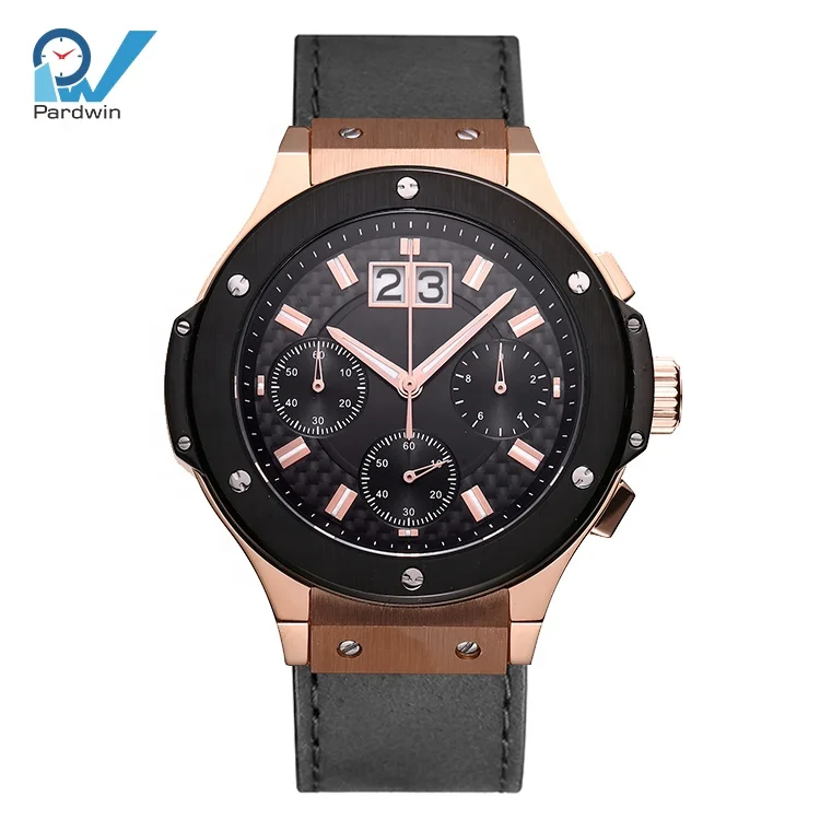 Automatic watch for men luxury Wristwatch Custom Chronograph Stainless Steel Watch MIYOTA Round Analog Pin Buckle CN;GUA