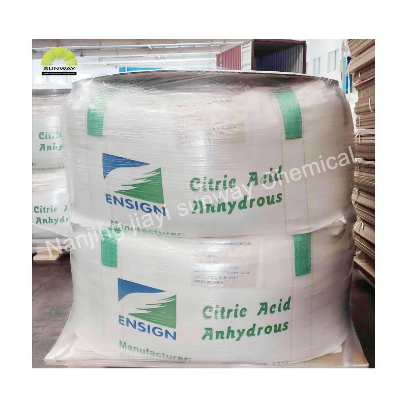 SUNWAY Food Grade Anhydrous and Monohydrate Citric Acid Price 99.5% Citric Acid for Food Additives