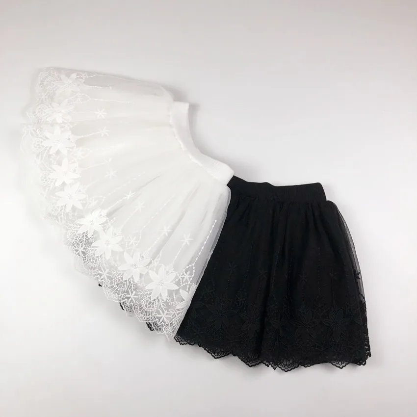 New product Cheap white Lace girl tutu pettiskirt skirts children mesh tutu skirts cute lace skirts