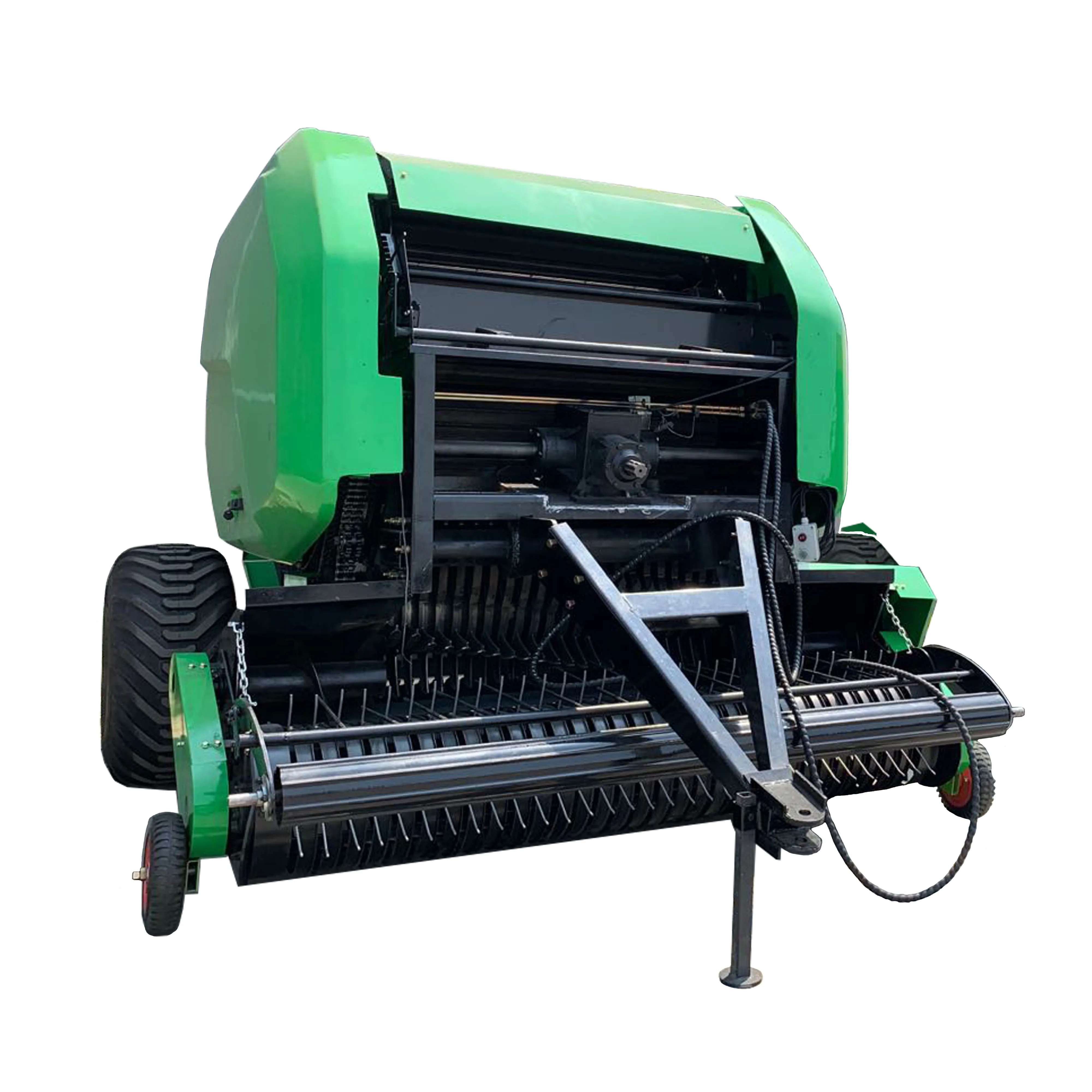top selling 40HP-160HP tractor high quality spring teeth rectangular and round hay baler