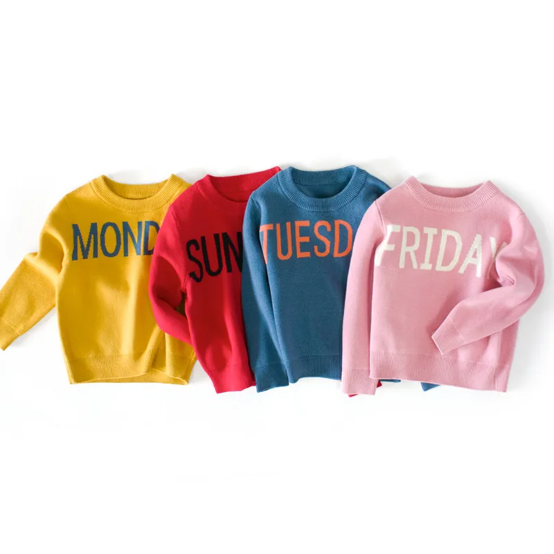 
What&why Winter Knit Toddler Clothes For Gir/Boy Personality Simple Design Kids Wool Sweater 