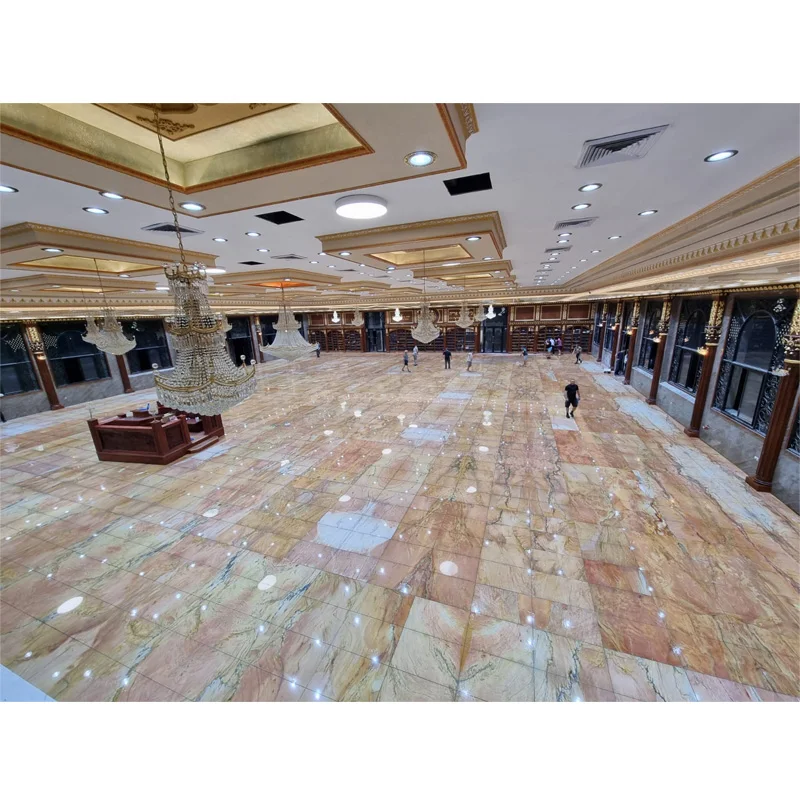 Luxury Brazil Natural Rainbow Impression Quartzite Stone Slab For Hotel Flooring Tiles