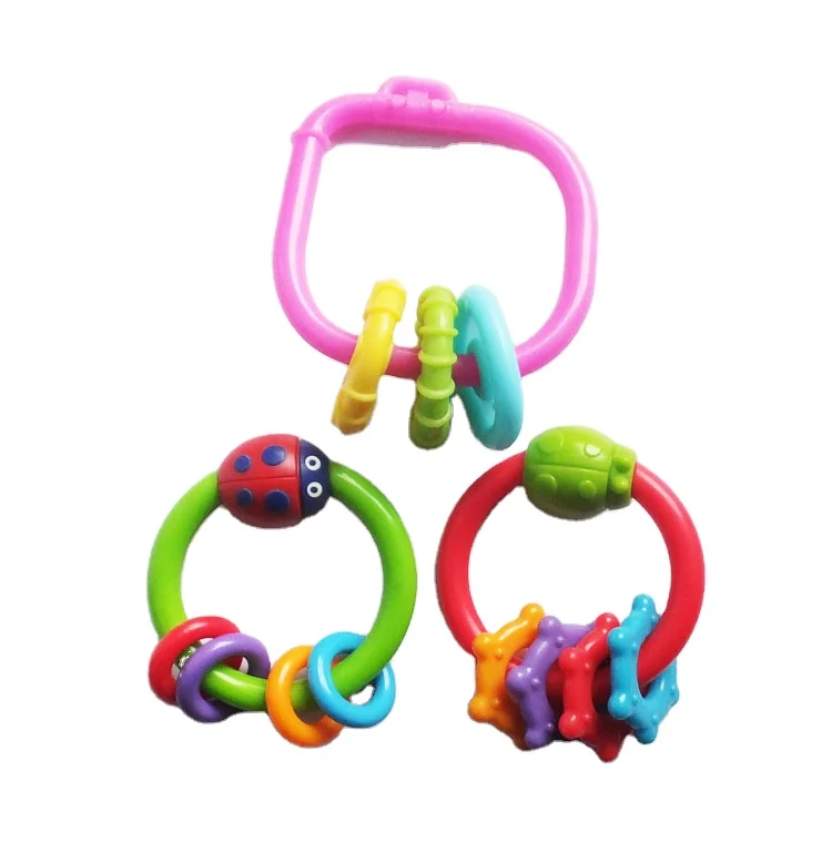 Various Shapes Children Plastic Toy Ring Baby Toy Bracelets Non-toxic Environmentally Friendly Toy Accessories
