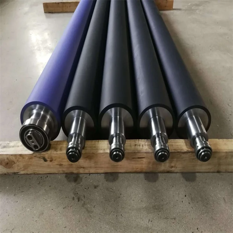 High quality conveyor roller with rubber rubber rollers and gears